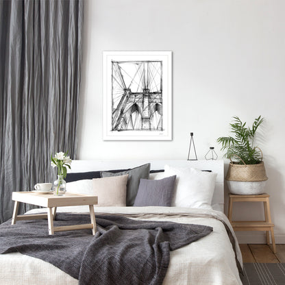Graphic Architectural Study III by Ethan Harper by World Art Group - White Framed Print - Wall Art - Americanflat