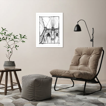 Graphic Architectural Study III by Ethan Harper by World Art Group - White Framed Print - Wall Art - Americanflat