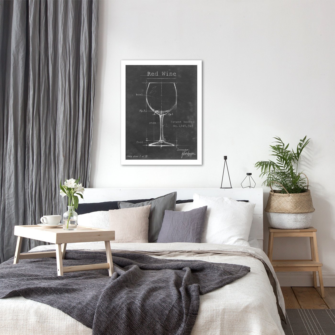 Barware Blueprint III by Ethan Harper by World Art Group - White Framed Print - Wall Art - Americanflat