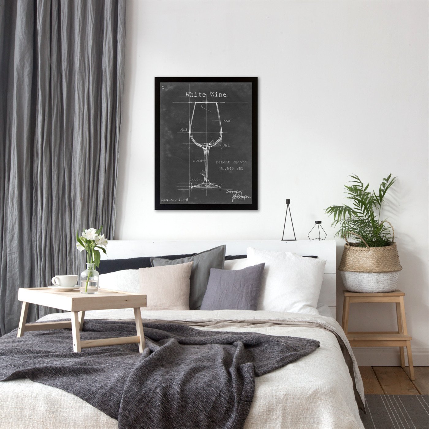 Barware Blueprint IV by Ethan Harper by World Art Group - Black Framed Print - Wall Art - Americanflat