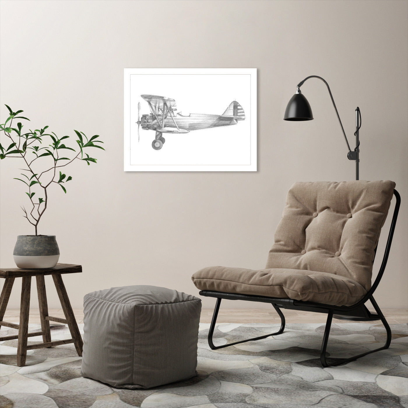 Technical Flight I by Ethan Harper by World Art Group - White Framed Print - Wall Art - Americanflat