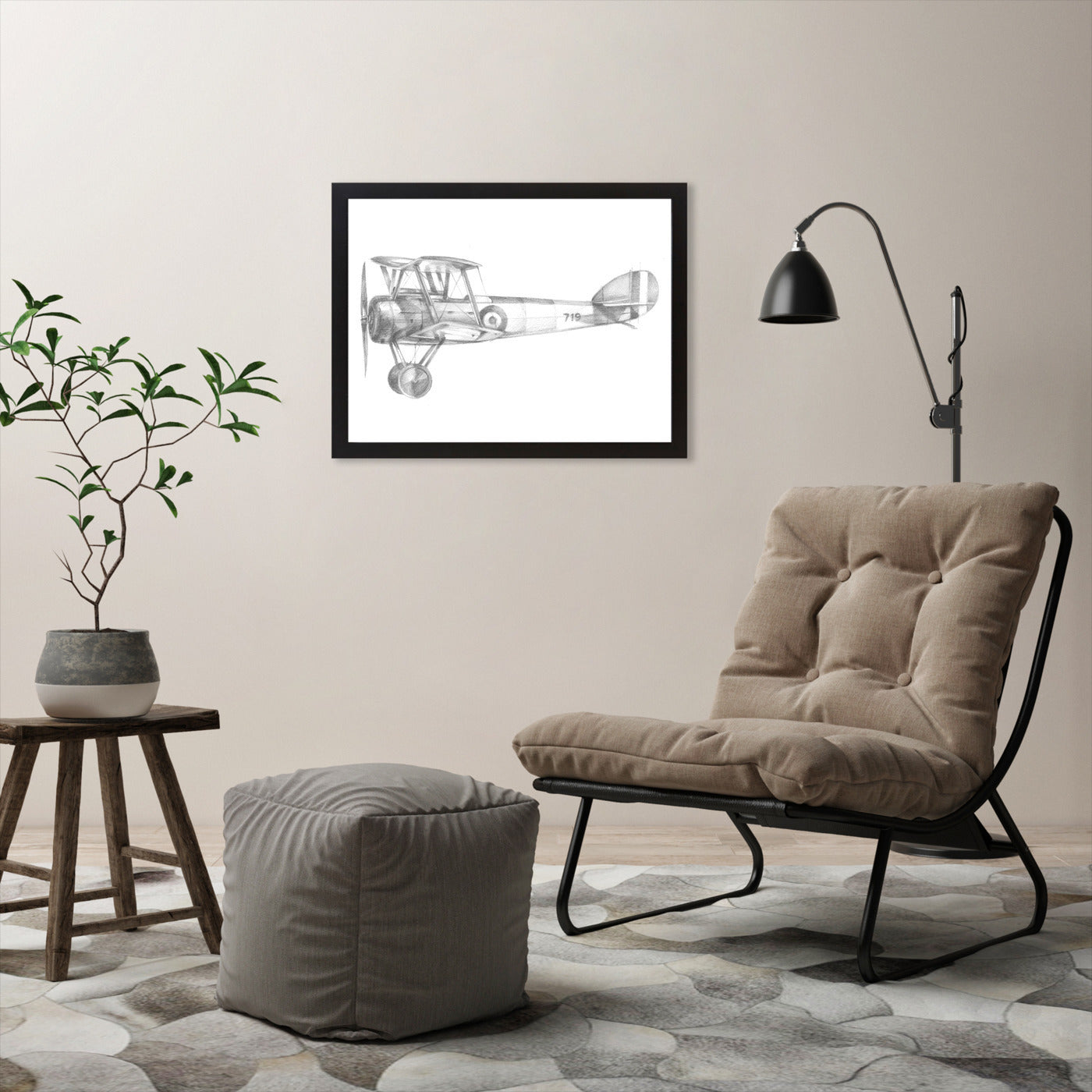 Technical Flight V by Ethan Harper by World Art Group - Black Framed Print - Wall Art - Americanflat
