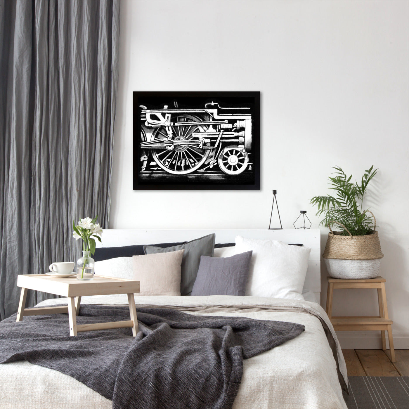 Locomotive Detail II by Ethan Harper by World Art Group - Black Framed Print - Wall Art - Americanflat