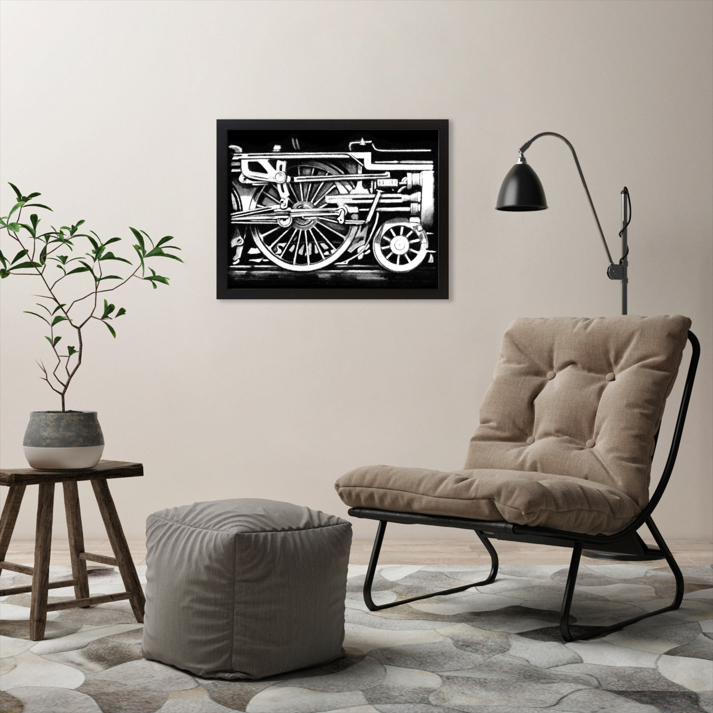 Locomotive Detail II by Ethan Harper by World Art Group - Black Framed Print - Wall Art - Americanflat