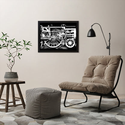 Locomotive Detail II by Ethan Harper by World Art Group - Black Framed Print - Wall Art - Americanflat