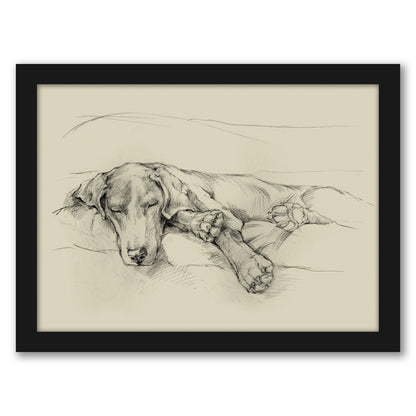 Dog Days II by Ethan Harper by World Art Group - Black Framed Print - Wall Art - Americanflat