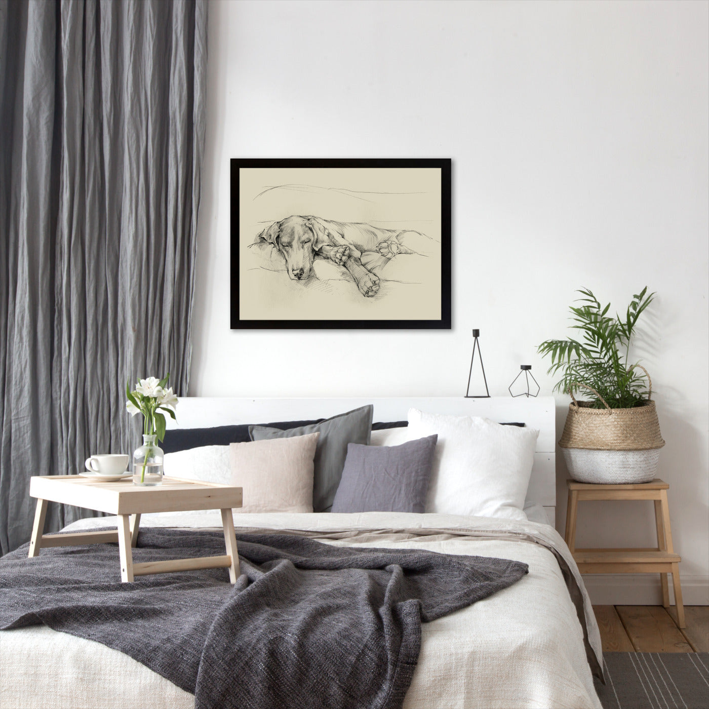 Dog Days II by Ethan Harper by World Art Group - Black Framed Print - Wall Art - Americanflat