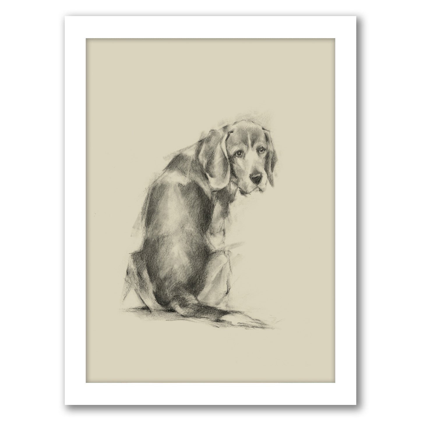 Puppy Dog Eyes I by Ethan Harper by World Art Group - White Framed Print - Wall Art - Americanflat