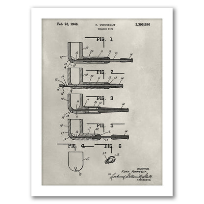 Patent--Pipe by Alicia Ludwig by World Art Group - White Framed Print - Wall Art - Americanflat
