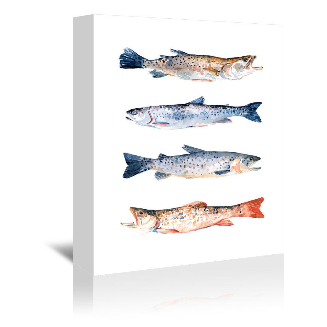 Stacked Trout I by Emma Scarvey by World Art Group - Wrapped Canvas - Wrapped Canvas - Americanflat