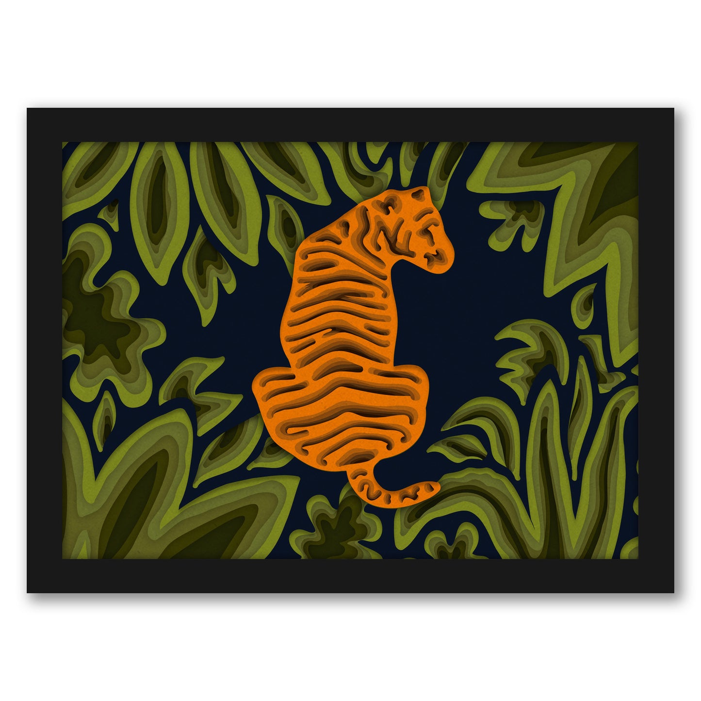 Deep In The Jungle By Laura O'Connor - Black Framed Print - Wall Art - Americanflat