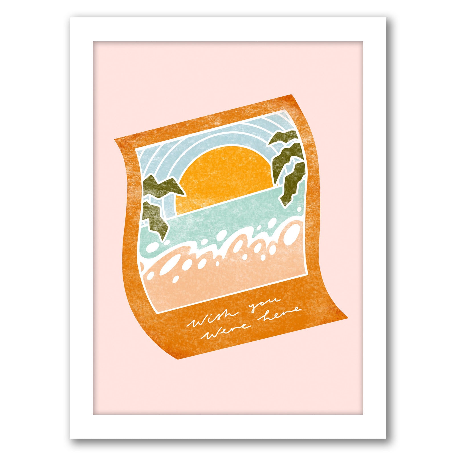 Wish You Were Here By Laura O'Connor - White Framed Print - Wall Art - Americanflat