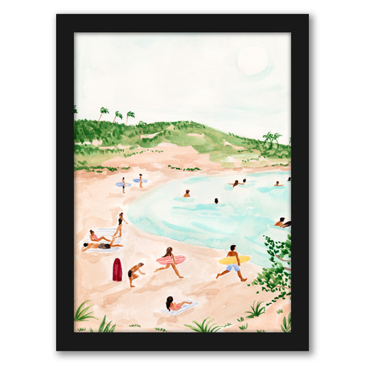 Beach Day Ii by Sabina Fenn - Black Frame, Black Frame, 16" X 20"