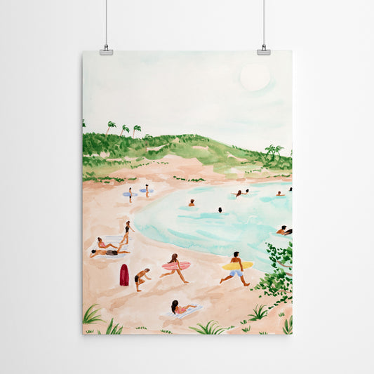 Beach Day Ii by Sabina Fenn - Art Print, Art Print, 24" x 36"