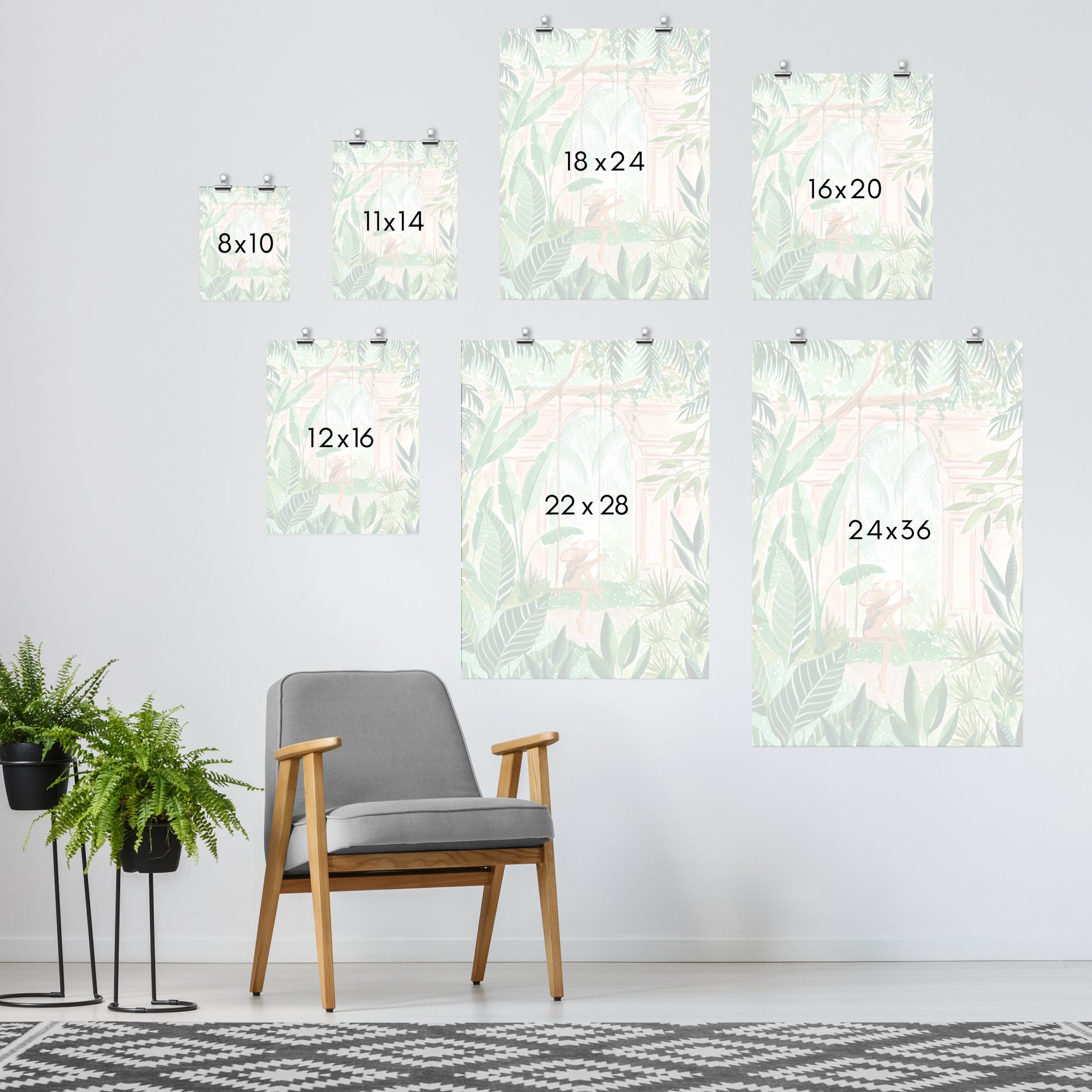 Jungle Swing by Sabina Fenn - Art Print, Art Print, 12" x 16"