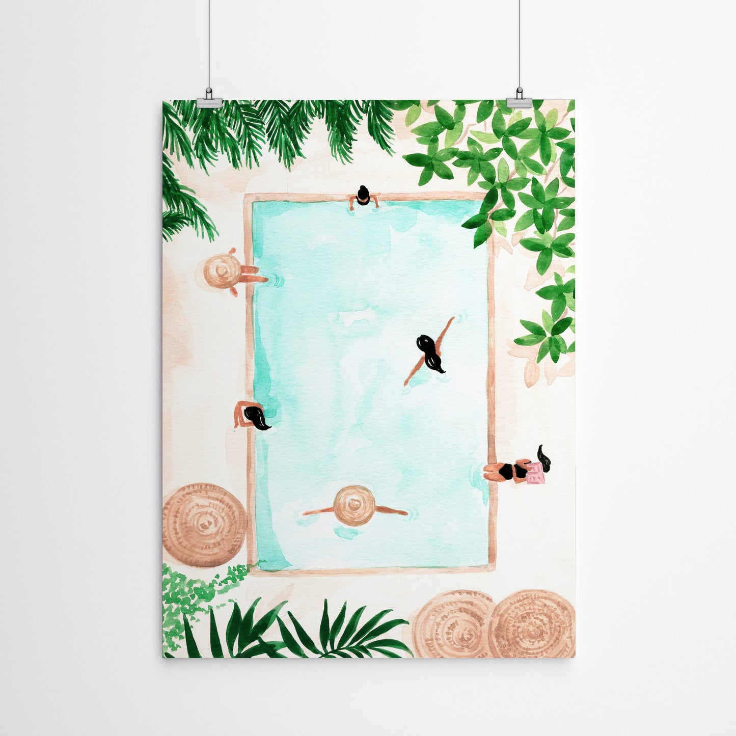 Pool Day by Sabina Fenn - Art Print, Art Print, 24" x 36"