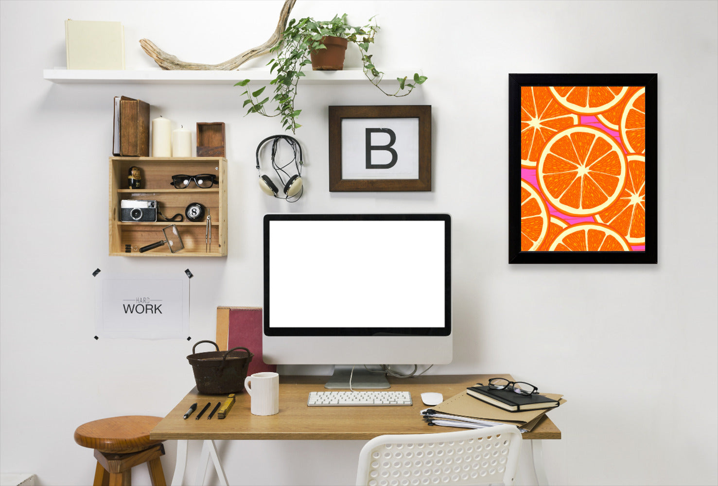 Orange Slices Merged by Annie Riker - Black Frame - Framed Print - Americanflat