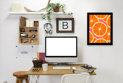 Orange Slices Merged by Annie Riker - Black Frame - Framed Print - Americanflat
