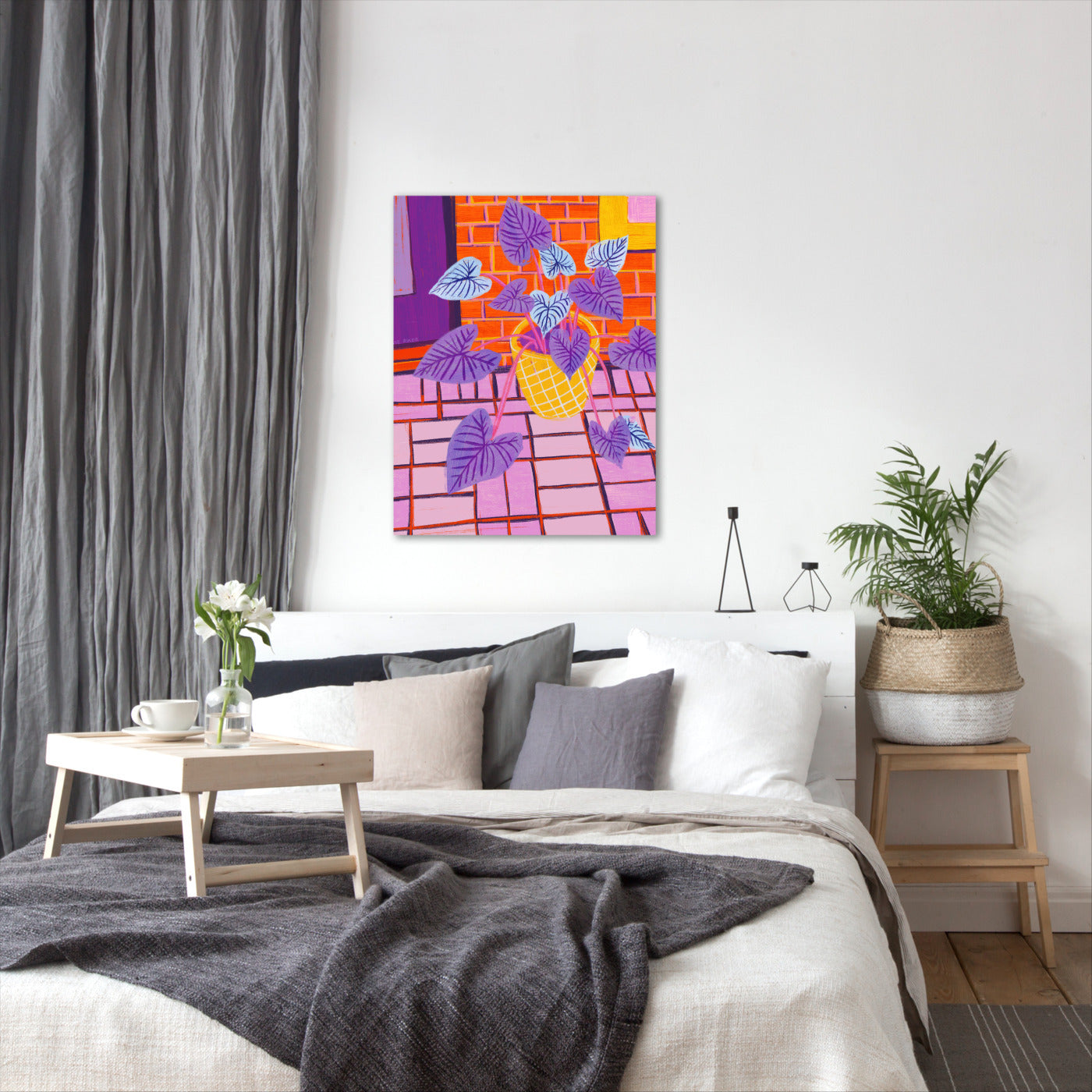 Patio Plant 16X20 by Annie Riker - Wrapped Canvas - Wrapped Canvas - Americanflat