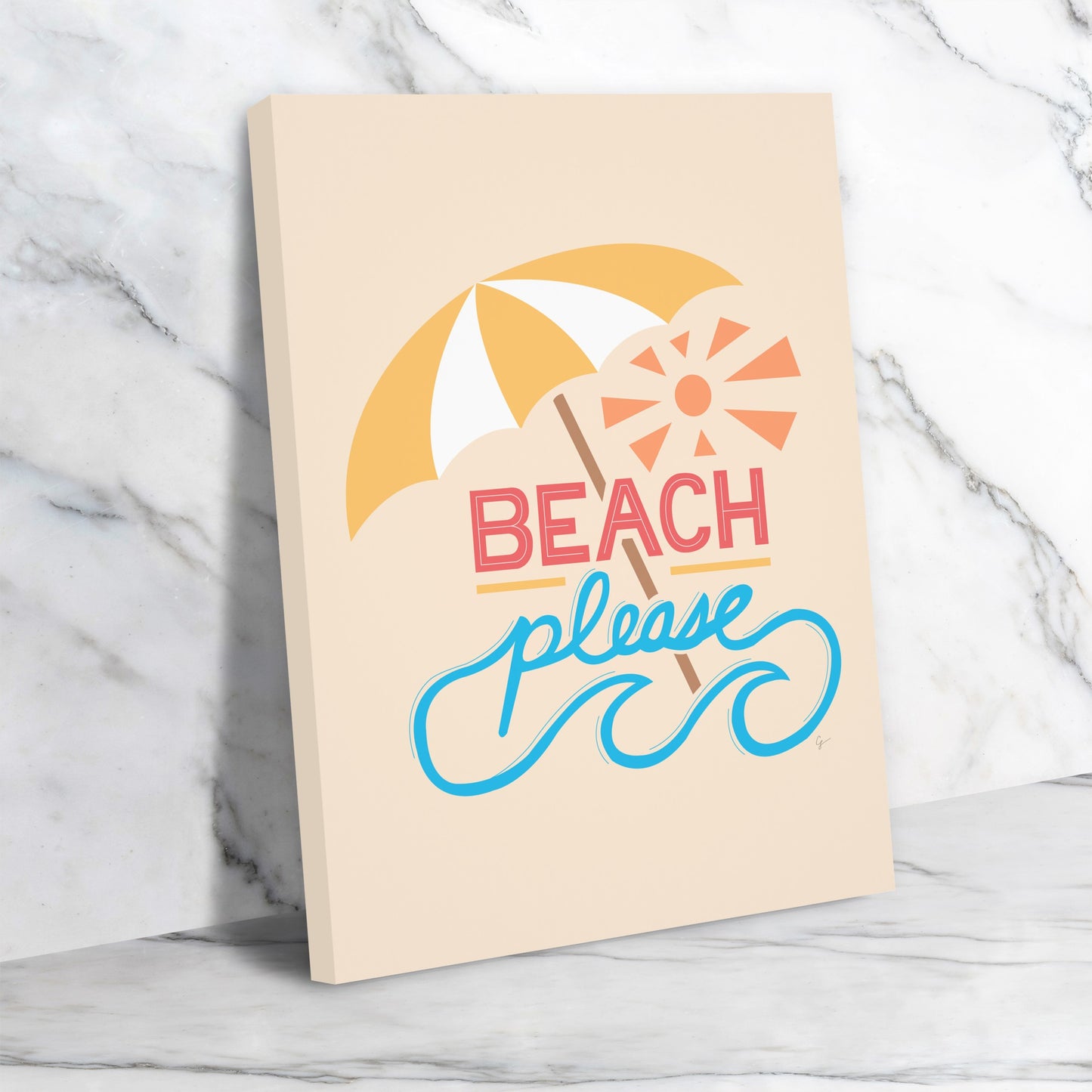 Beach Please by Lyman Creative Co - Wrapped Canvas - Wrapped Canvas - Americanflat
