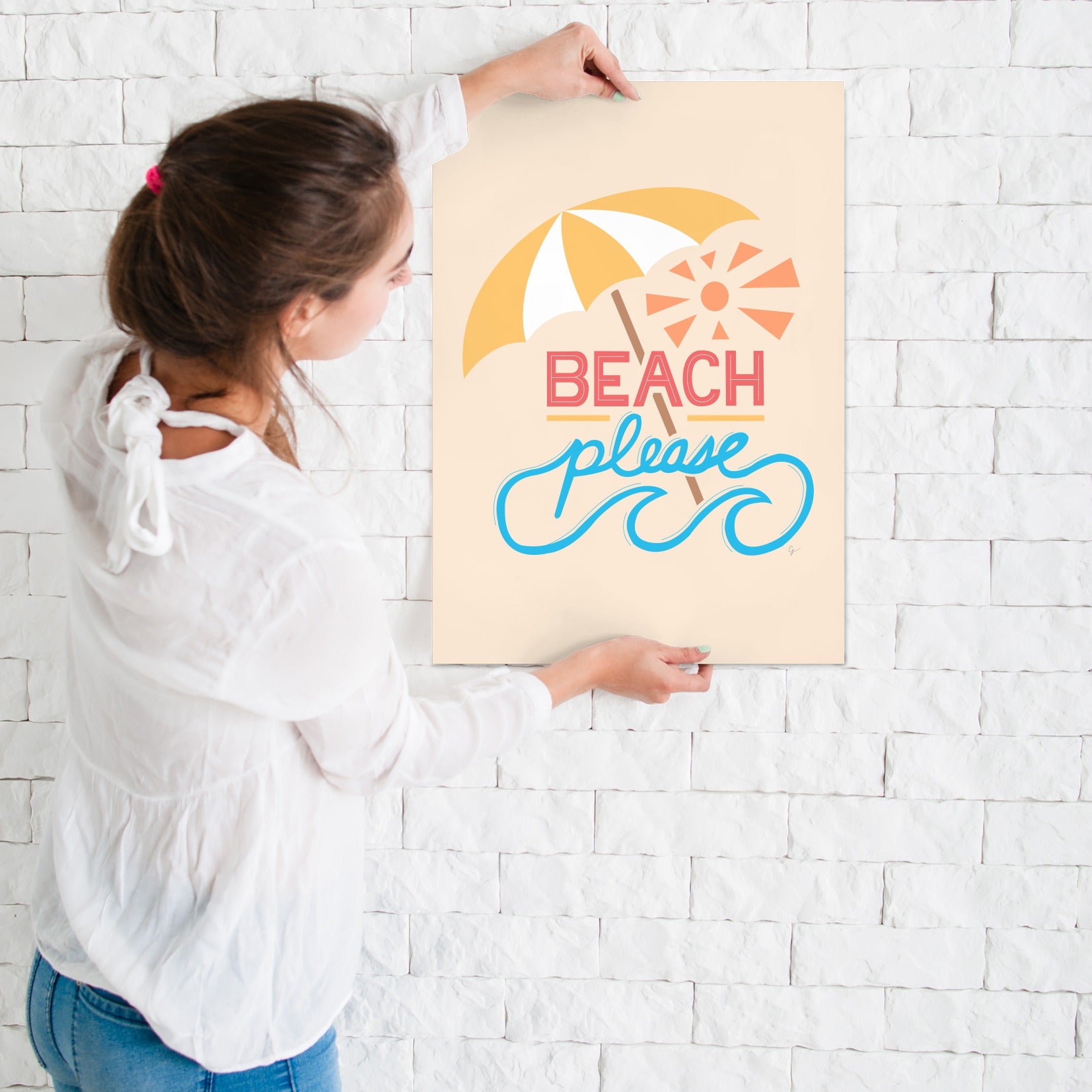Beach Please by Lyman Creative Co - Poster - Art Print - Americanflat