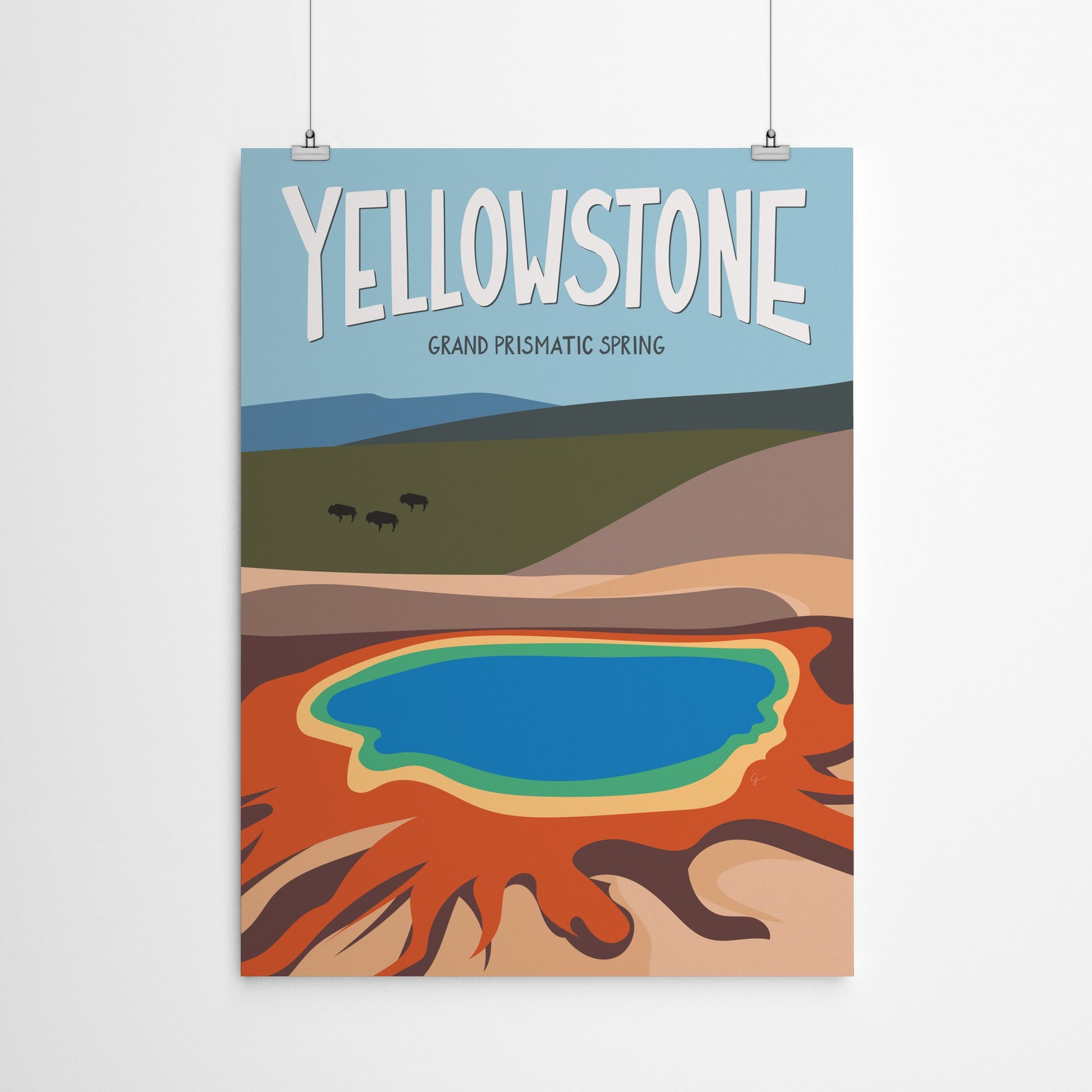 Grand Pristmatic Spring Yellowstone by Lyman Creative Co - Poster - Art Print - Americanflat
