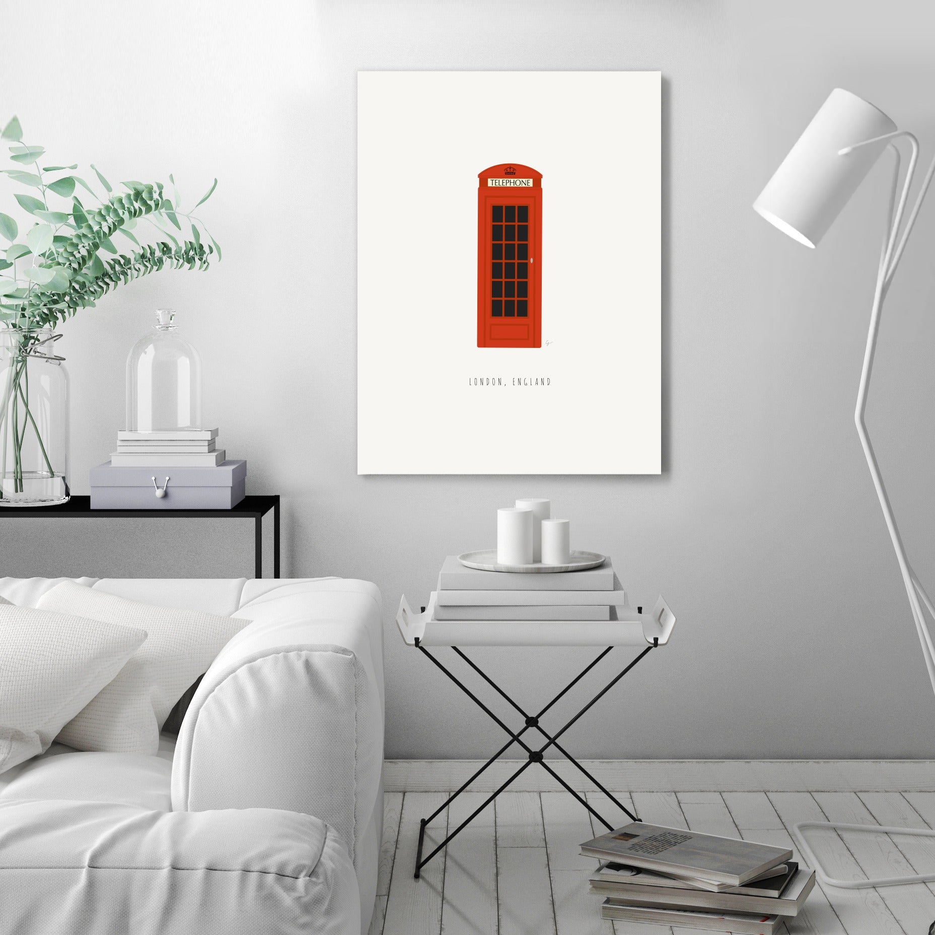 London Phone Booth by Lyman Creative Co - Wrapped Canvas - Wrapped Canvas - Americanflat