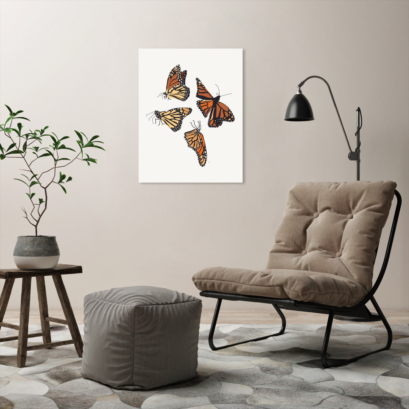 Monarch Butterflies by Lyman Creative Co - Wrapped Canvas - Wrapped Canvas - Americanflat