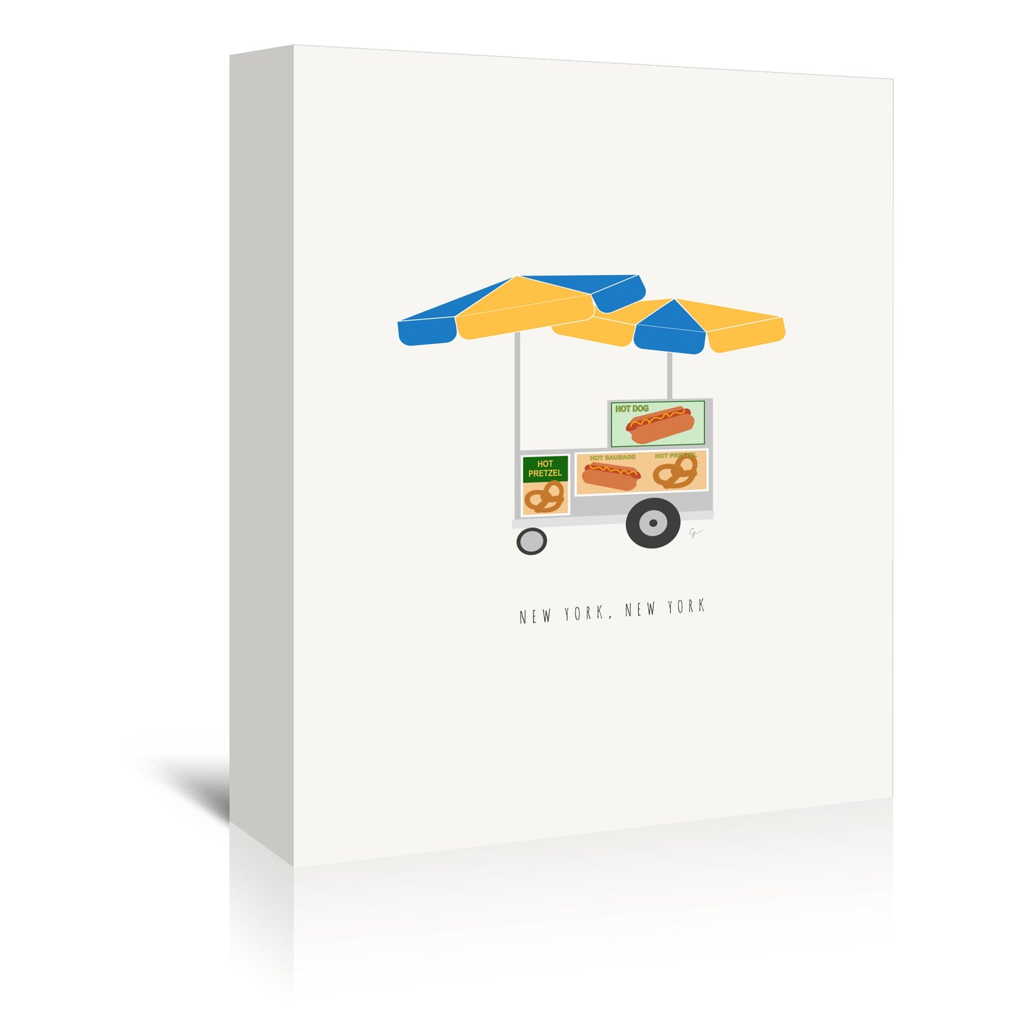 Nyc Hot Dog Cart by Lyman Creative Co - Wrapped Canvas - Wrapped Canvas - Americanflat