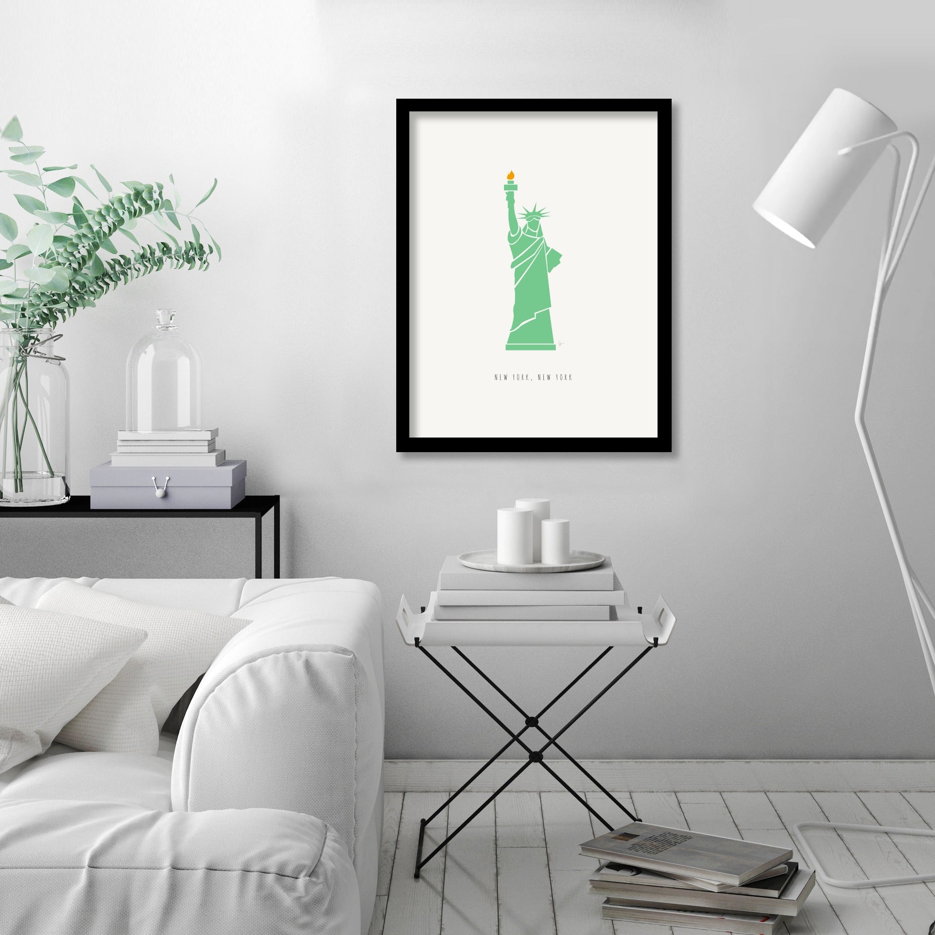 Nyc Statue Of Liberty by Lyman Creative Co - Framed Print - Framed Print - Americanflat