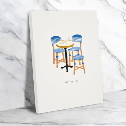 Paris Cafe Chairs by Lyman Creative Co - Wrapped Canvas - Wrapped Canvas - Americanflat
