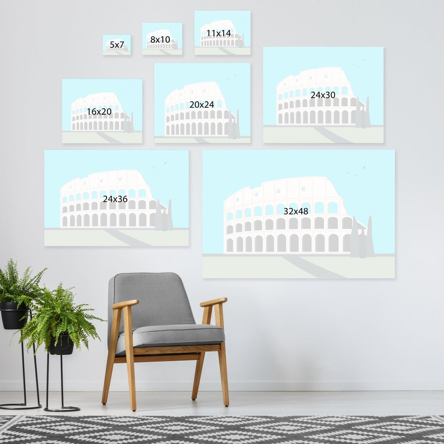 Roman Colosseum by Lyman Creative Co - Wrapped Canvas - Wrapped Canvas - Americanflat