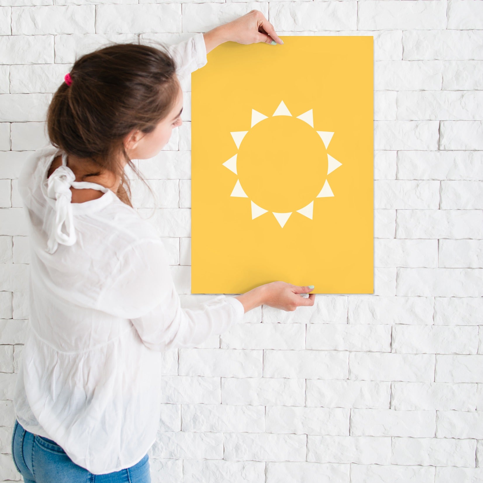 Yellow Sun by Lyman Creative Co - Poster - Art Print - Americanflat