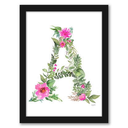Botanical Letter A by Kelsey Mcnatt - Framed Print - Framed Print - Americanflat