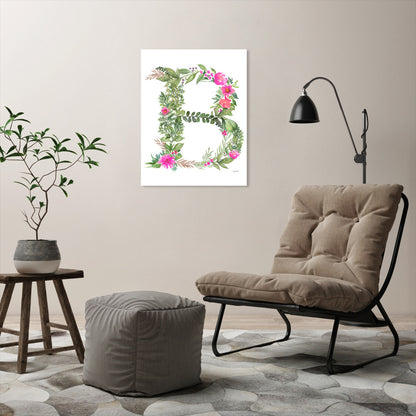 Botanical Letter B by Kelsey Mcnatt - Wrapped Canvas - Wrapped Canvas - Americanflat