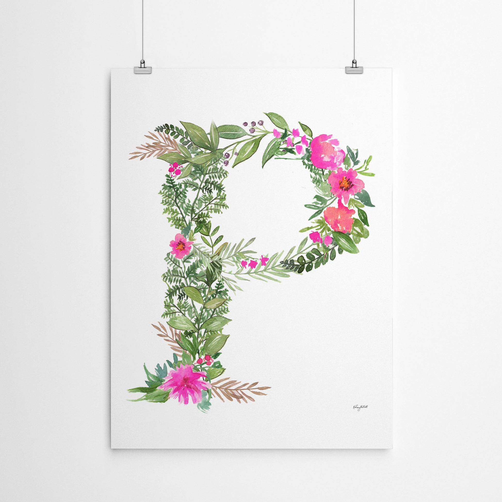 Botanical Letter P by Kelsey Mcnatt - Art Print - Art Print - Americanflat