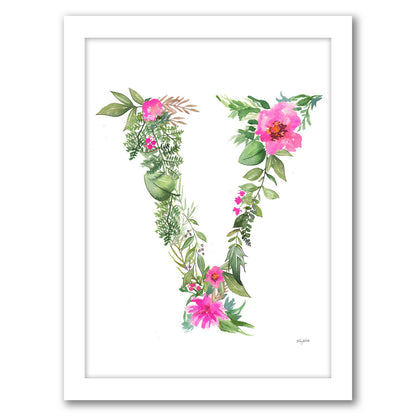Botanical Letter V by Kelsey Mcnatt - Framed Print - Framed Print - Americanflat