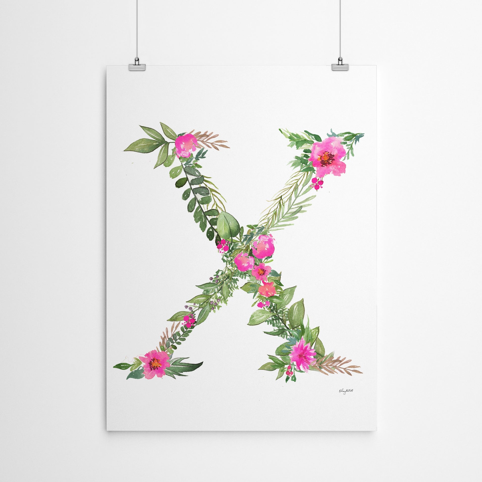 Botanical Letter x by Kelsey Mcnatt - Art Print - Art Print - Americanflat