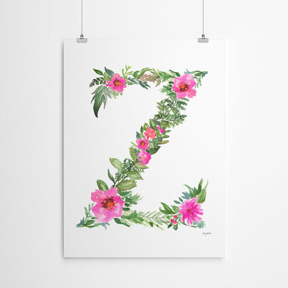 Botanical Letter Z by Kelsey Mcnatt - Art Print - Art Print - Americanflat