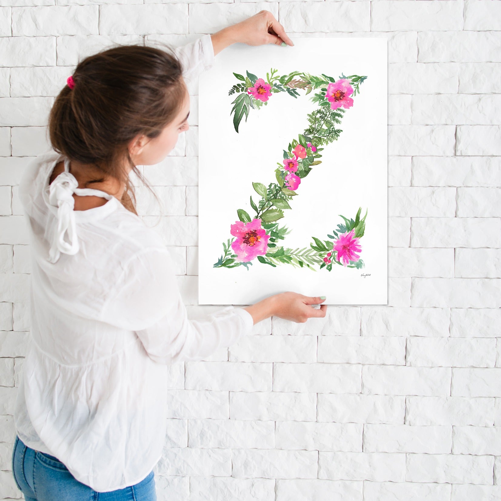 Botanical Letter Z by Kelsey Mcnatt - Art Print - Art Print - Americanflat