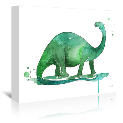 Dino Brontosaurus by Kelsey Mcnatt - Wrapped Canvas - Wrapped Canvas - Americanflat
