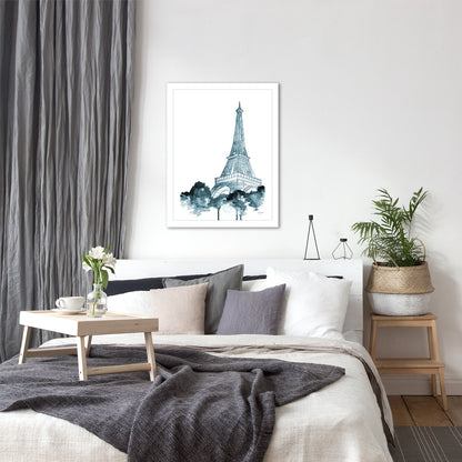 Eiffel Tower Navy by Kelsey Mcnatt - Framed Print - Framed Print - Americanflat