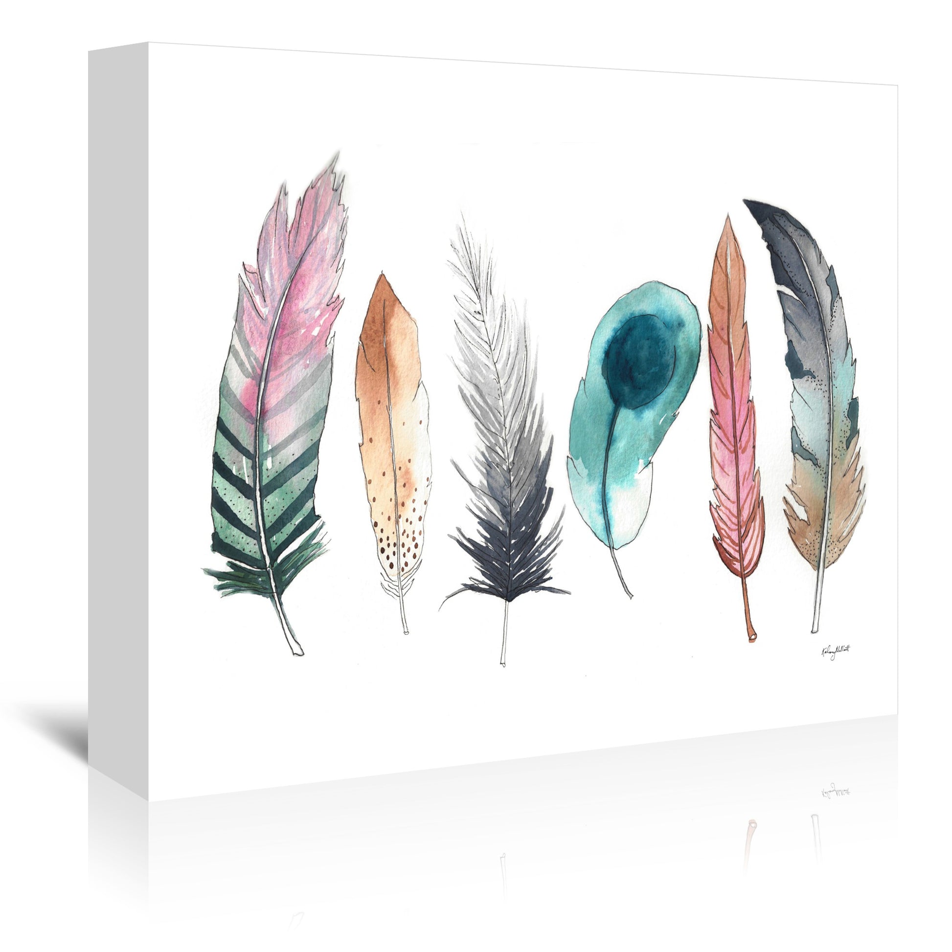 Feathers by Kelsey Mcnatt - Wrapped Canvas - Wrapped Canvas - Americanflat