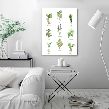 Herb Chart 2 by Kelsey Mcnatt - Wrapped Canvas - Wrapped Canvas - Americanflat