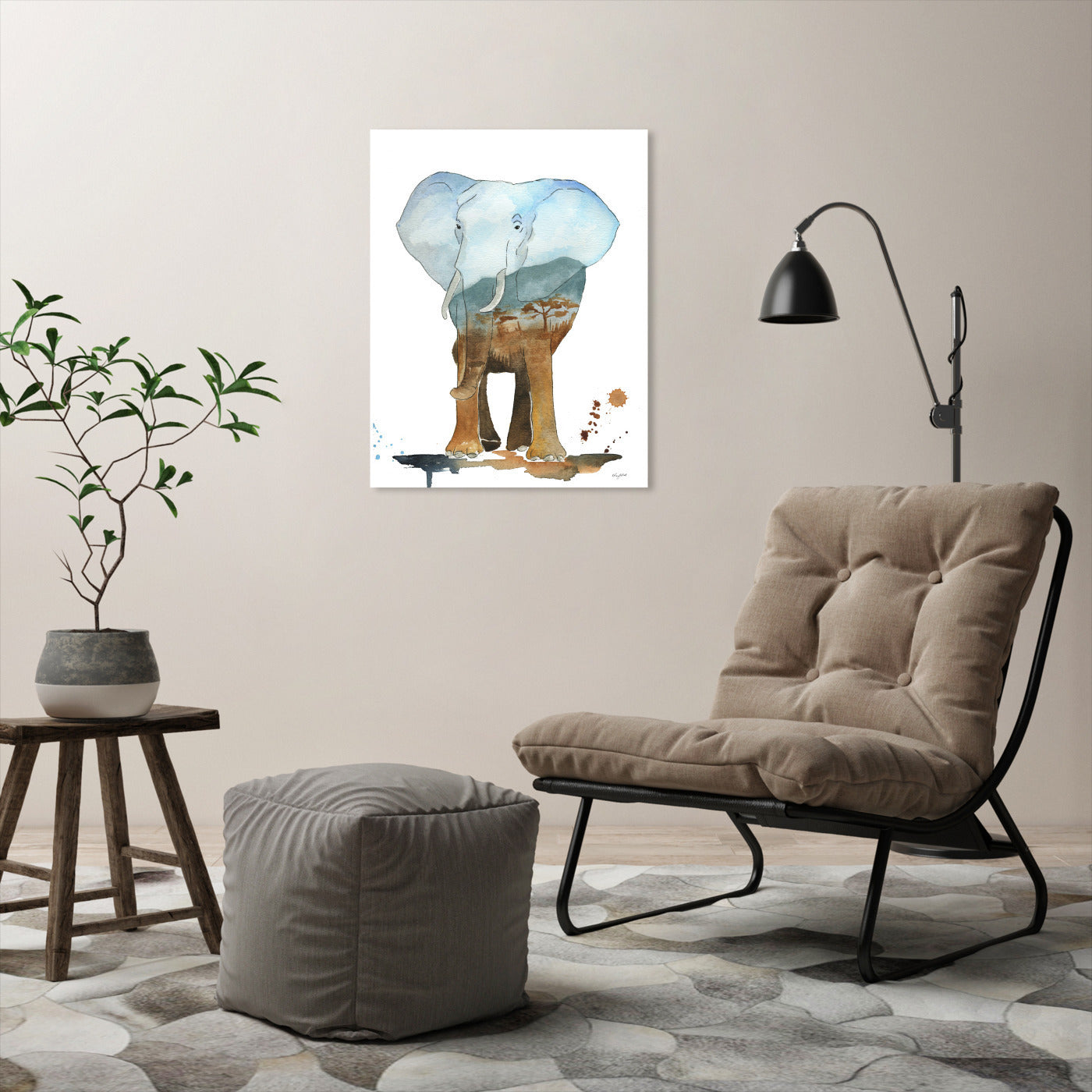 Nature Elephant by Kelsey Mcnatt - Wrapped Canvas - Wrapped Canvas - Americanflat