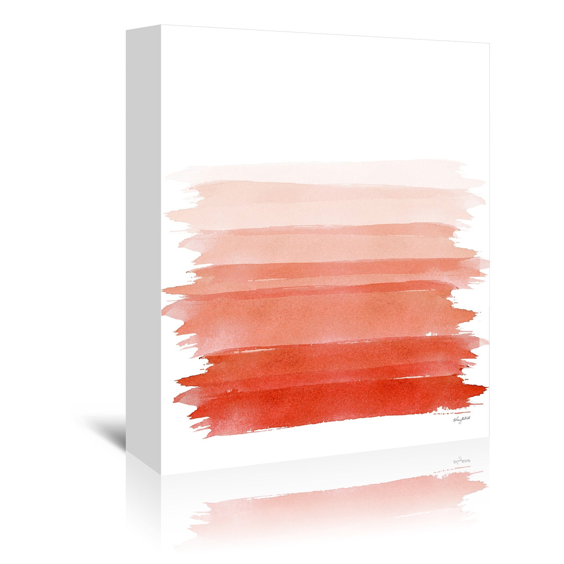 Orange Brush Strokes by Kelsey Mcnatt - Wrapped Canvas - Wrapped Canvas - Americanflat