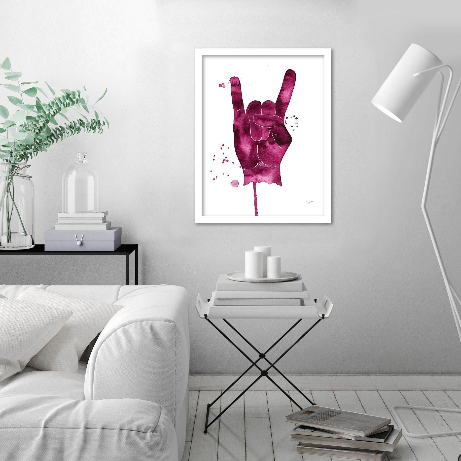 Rock On Pink by Kelsey Mcnatt - Framed Print - Framed Print - Americanflat