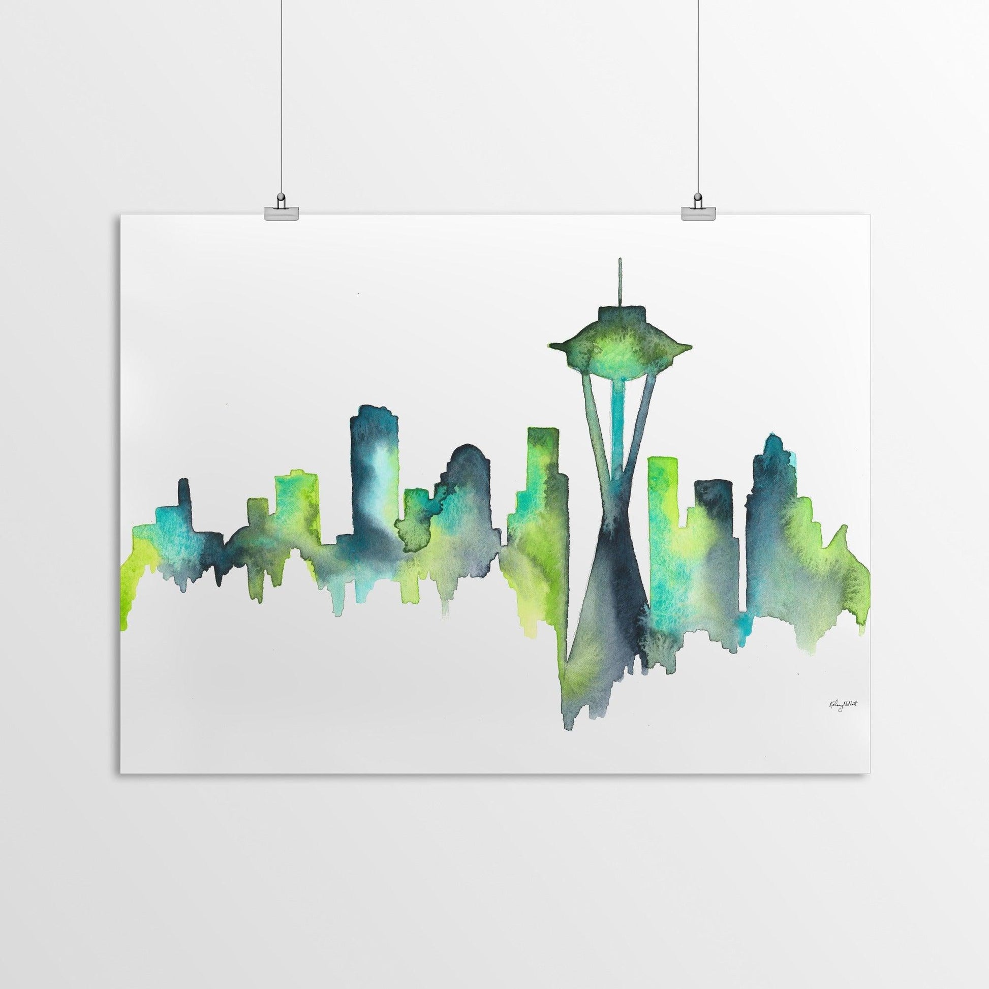 Seattle Skyline by Kelsey Mcnatt - Art Print - Art Print - Americanflat