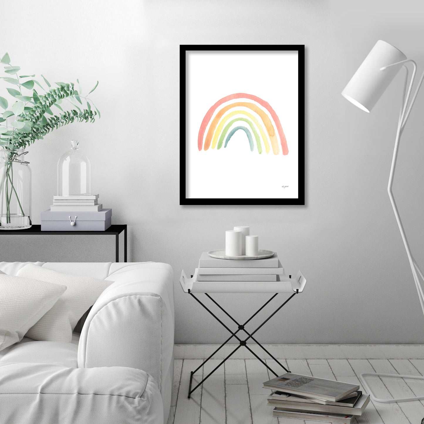 Sun Rainbow Cloud Set Rainbow by Kelsey Mcnatt - Framed Print - Framed Print - Americanflat