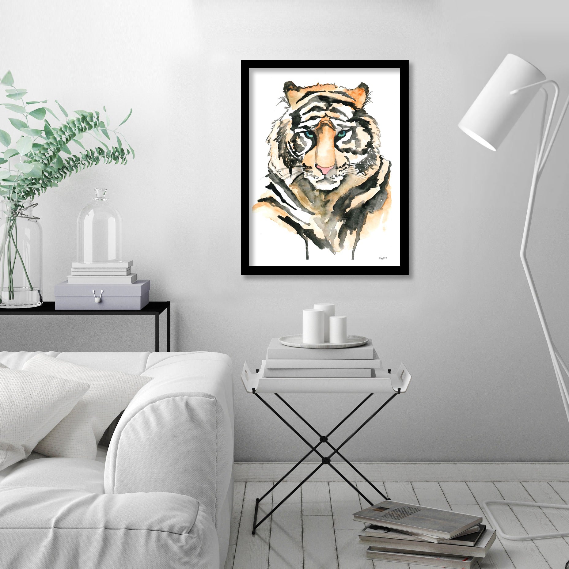 Tiger by Kelsey Mcnatt - Framed Print - Framed Print - Americanflat